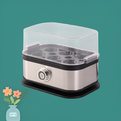 Jednoduchý elektrický napařovač vajec, nerezová ocel, bezpečnostní funkce proti přehřátí