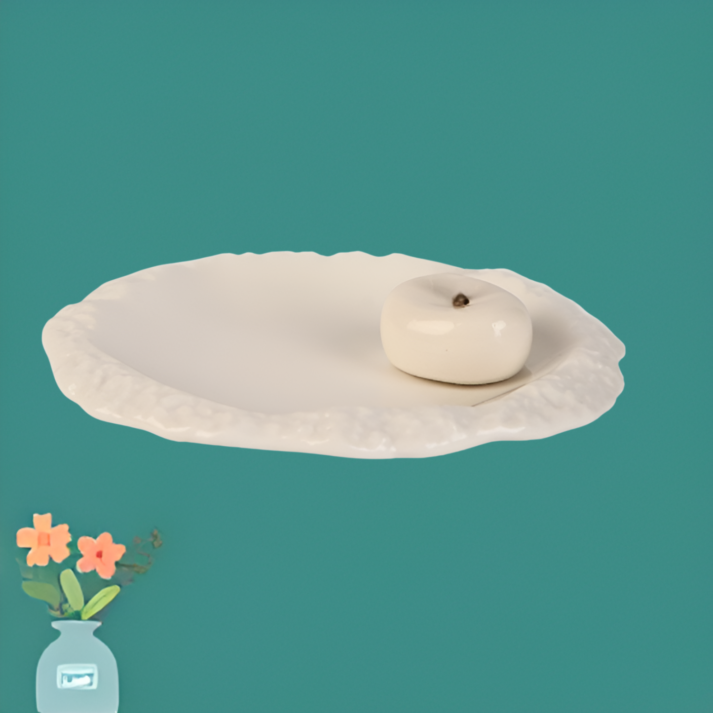 Wabi-sabi keramická kadidelnice s kamenným vzorem