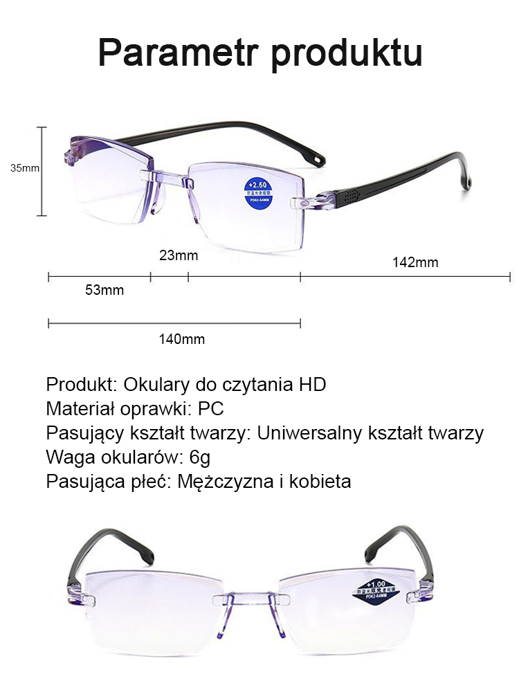 Okulary z automatycznym zoomem 🌟 Dostosowanie dioptrii w milisekundy 🌟 Bez drogich badań wzroku i czekania kilka tygodni 🌟
