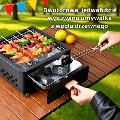 Przesuwany grill ogrodowy do użytku domowego