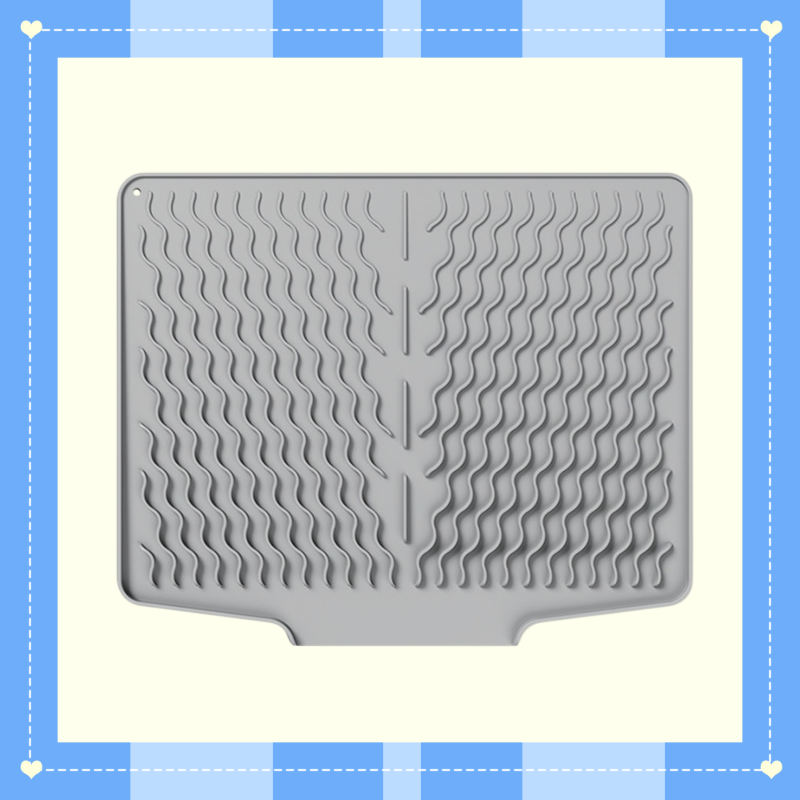 Silikonowa mata do odprowadzania wody, antypoślizgowa i izolująca ciepło do naczyń