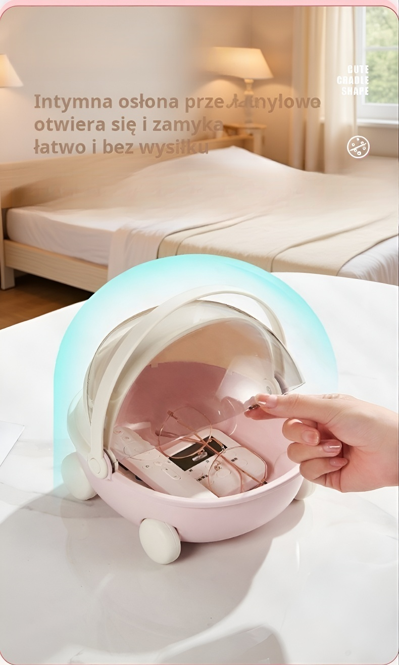 Bawełniany koszyk na zabawki z praktyczną pokrywą