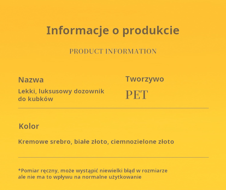 Uchwyt na kubki jednorazowe odporny na kurz