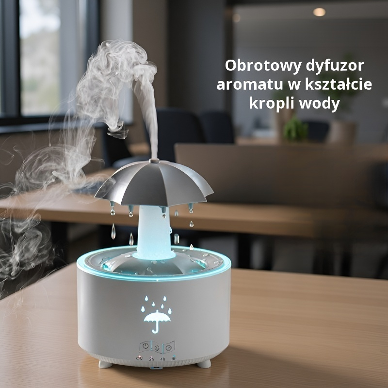 Obrotowy nawilżacz kropla wody na biurko z dużą ilością mgły i sterowaniem pilotem