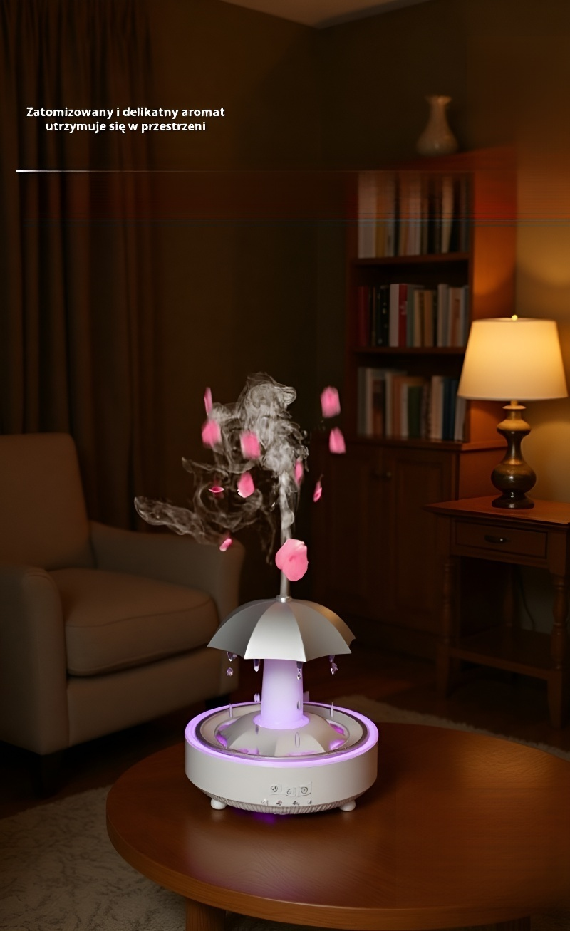 Sterowanie pilotem obrotowym nawilżaczem kropla wody