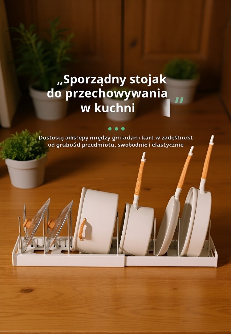 Rozkładany organizer na sztućce i przybory kuchenne