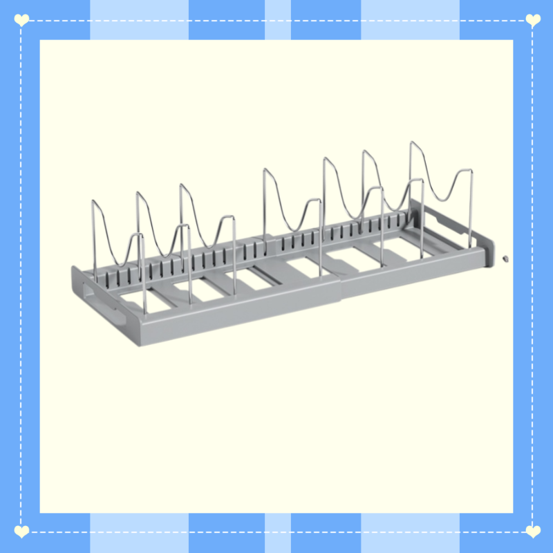 Regulowany i rozkładany stojak na akcesoria kuchenne