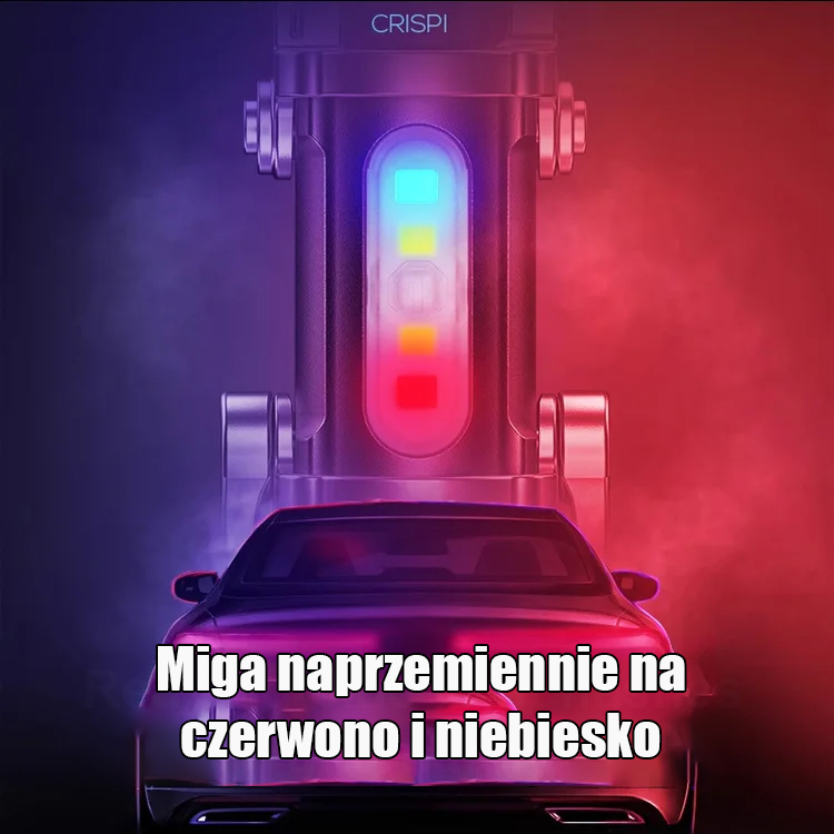 【Wielofunkcyjna latarka SOS】🔔 Po włączeniu uwalnia 6000 watów światła, wystarczająco silne, aby oświetlić 600 metrów ciemnej drogi🔔 Posiada wiele trybów oświetlenia: migające światło, boczne światło i sygnał świetlny czerwono-niebieski.🔔