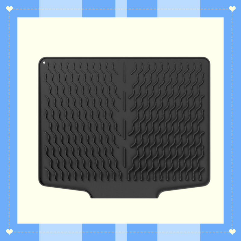 Silikonowa mata do odprowadzania wody, antypoślizgowa i izolująca ciepło do naczyń