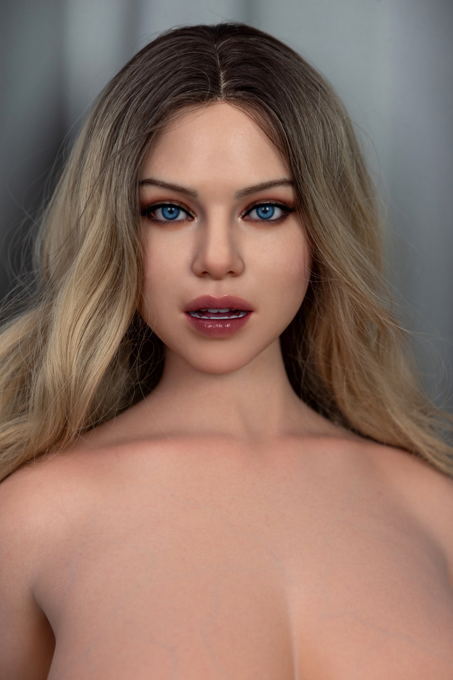 FanReal | Carlee - 3ft 1/95cm G-Cup Tanned Silicone Torso for Men