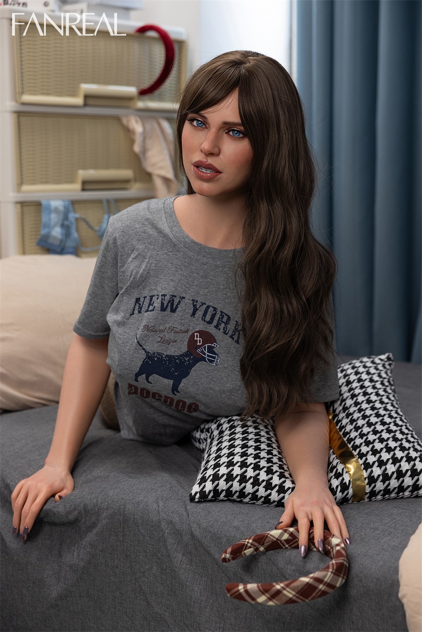 FanReal | Gina - G-Cup Tanned ROS Head Sex Doll Torso for Men