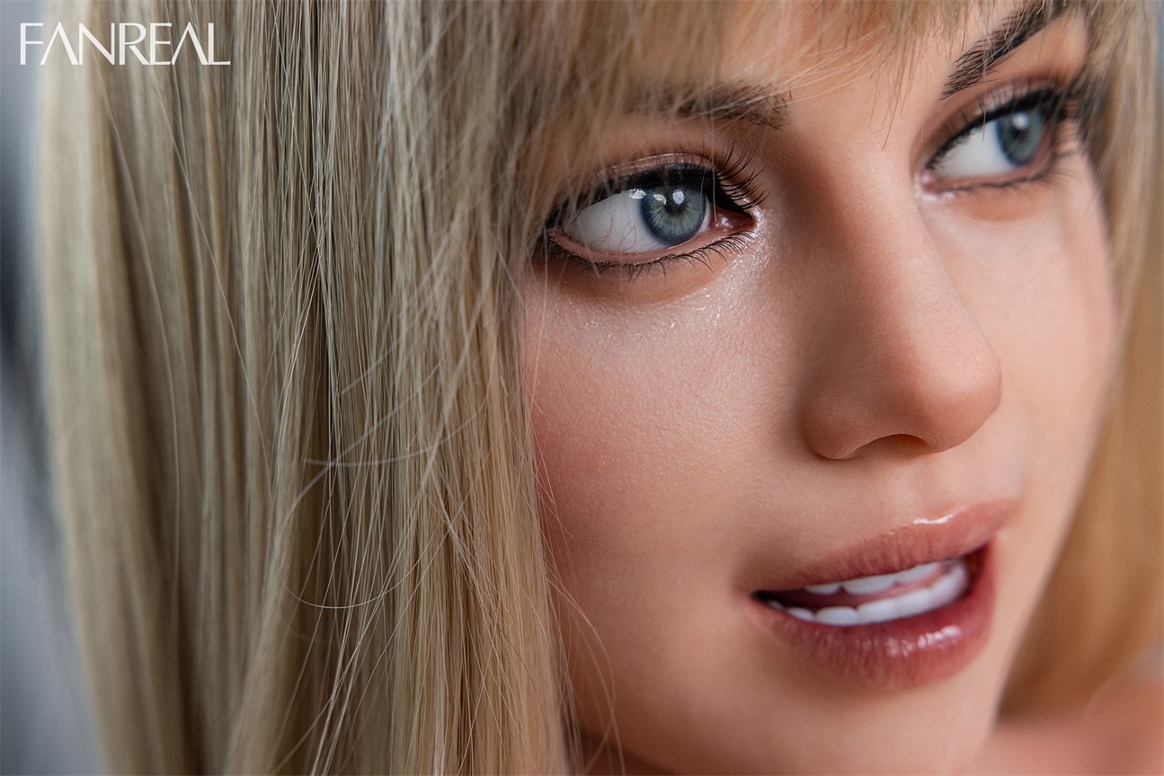 FanReal | Maria - Blonde F-Cup Tanned ROS Head Sex Doll Torso for Men