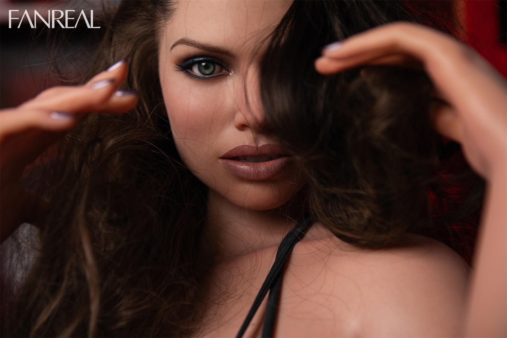 FanReal | Kelly - Blonde F-Cup Tanned ROS Head Sex Doll Torso for Men