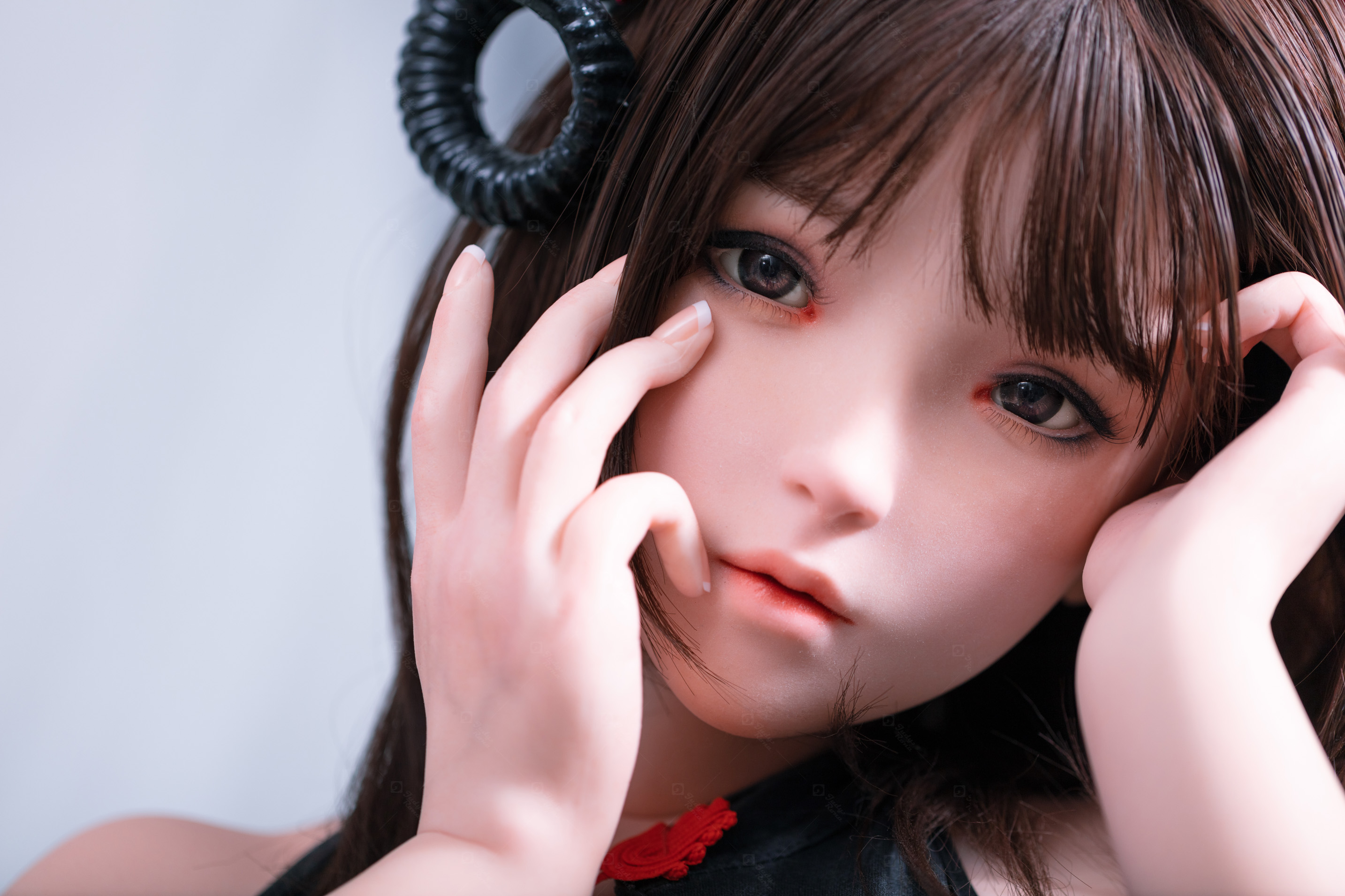 JR | Kiko - 4Ft 10(148cm) Japanese Black Devil Silicone Sex Doll