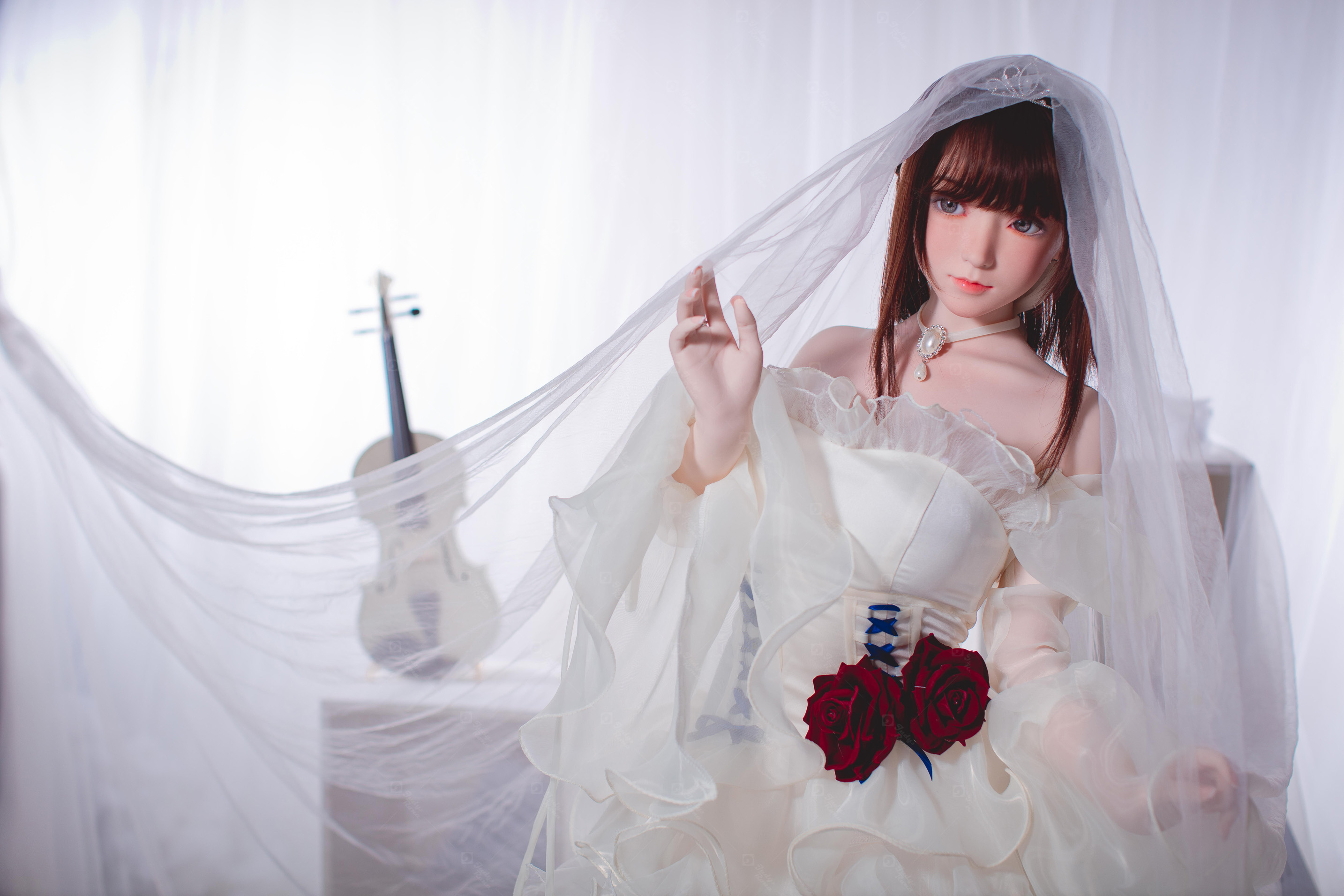 JR | Yuki - 4Ft 10(148cm) Wedding Dress Girl Silicone Sex Doll