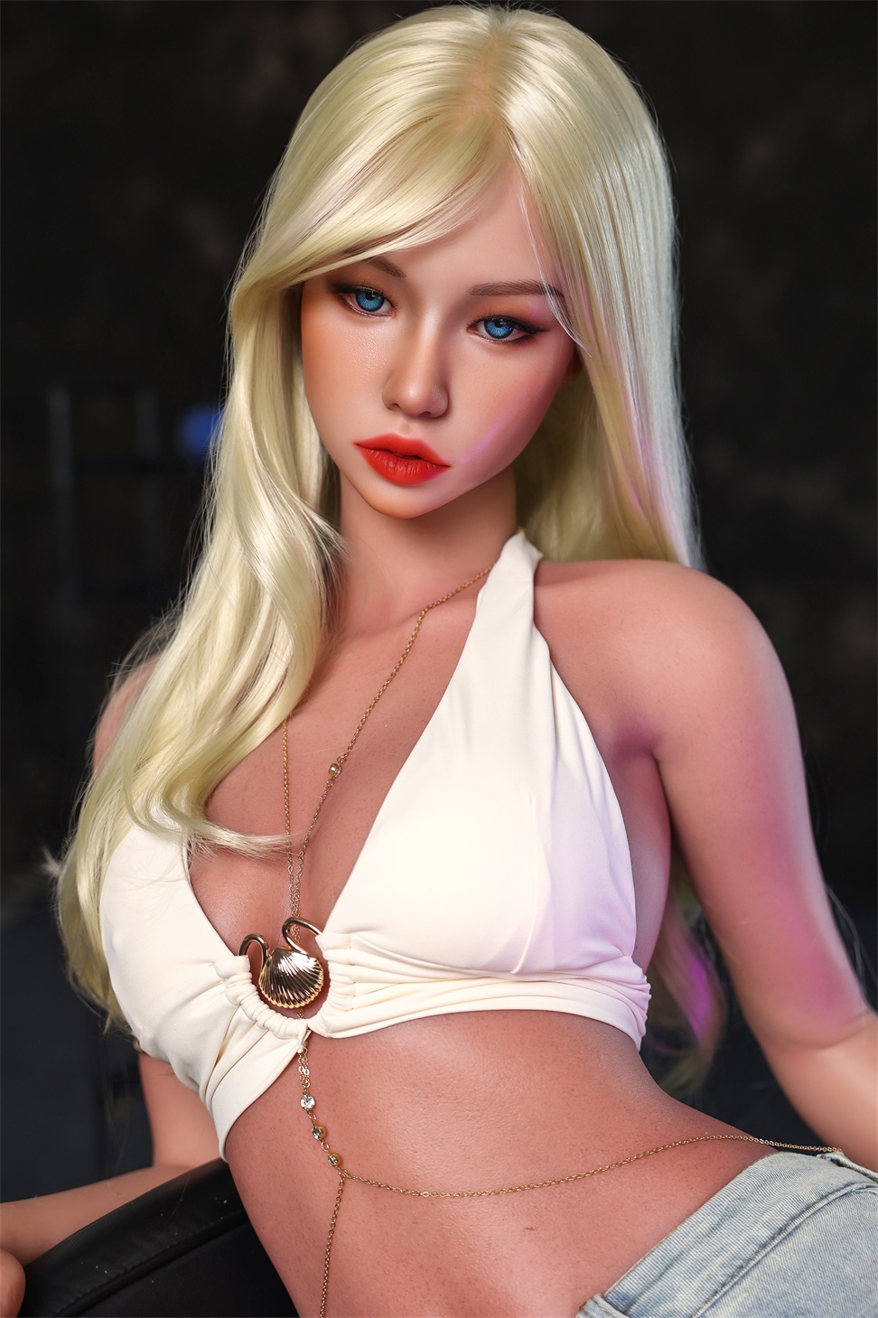 Orange In丨Lena -5ft 5/164cm Movable Jaw Silicone Head Sex Doll