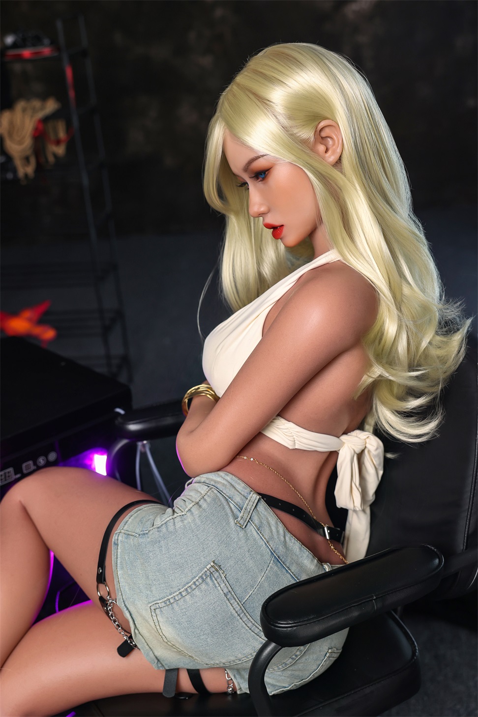 Orange In丨Lena -5ft 5/164cm Movable Jaw Silicone Head Sex Doll