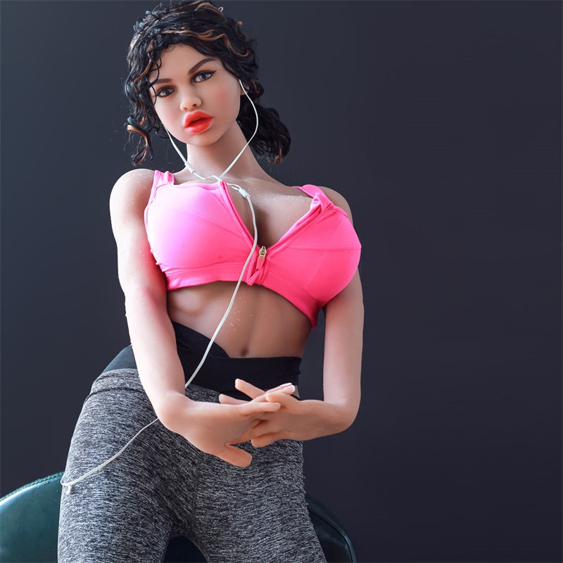 Jaiden - 166cm (5ft6) Life-Like Big Breast Big Mouth Muscular Sex Doll With Short Curly Hair ( In stock US)-Honeylovedoll