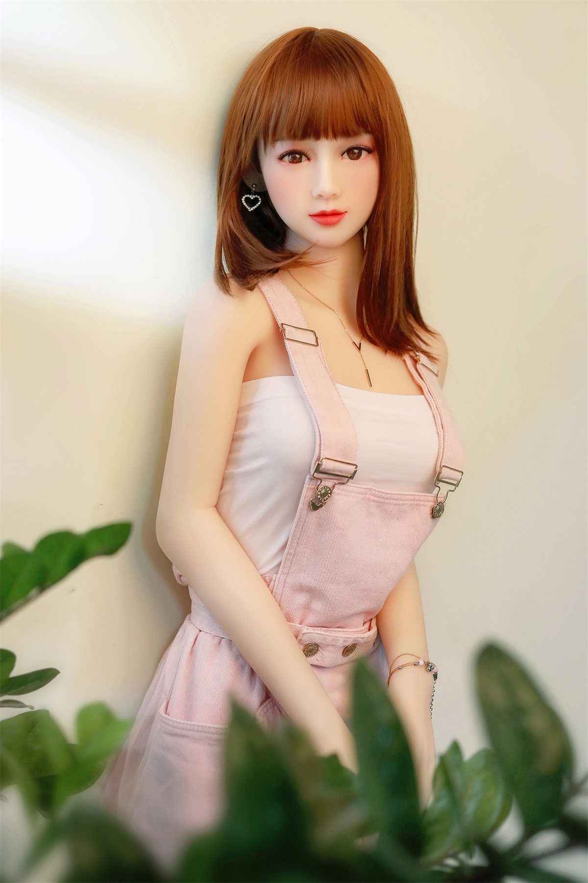 Pag- 160cm (5ft3) Small Breast Japanese Style Sex Doll With Blonde Straight Hair-Honeylovedoll