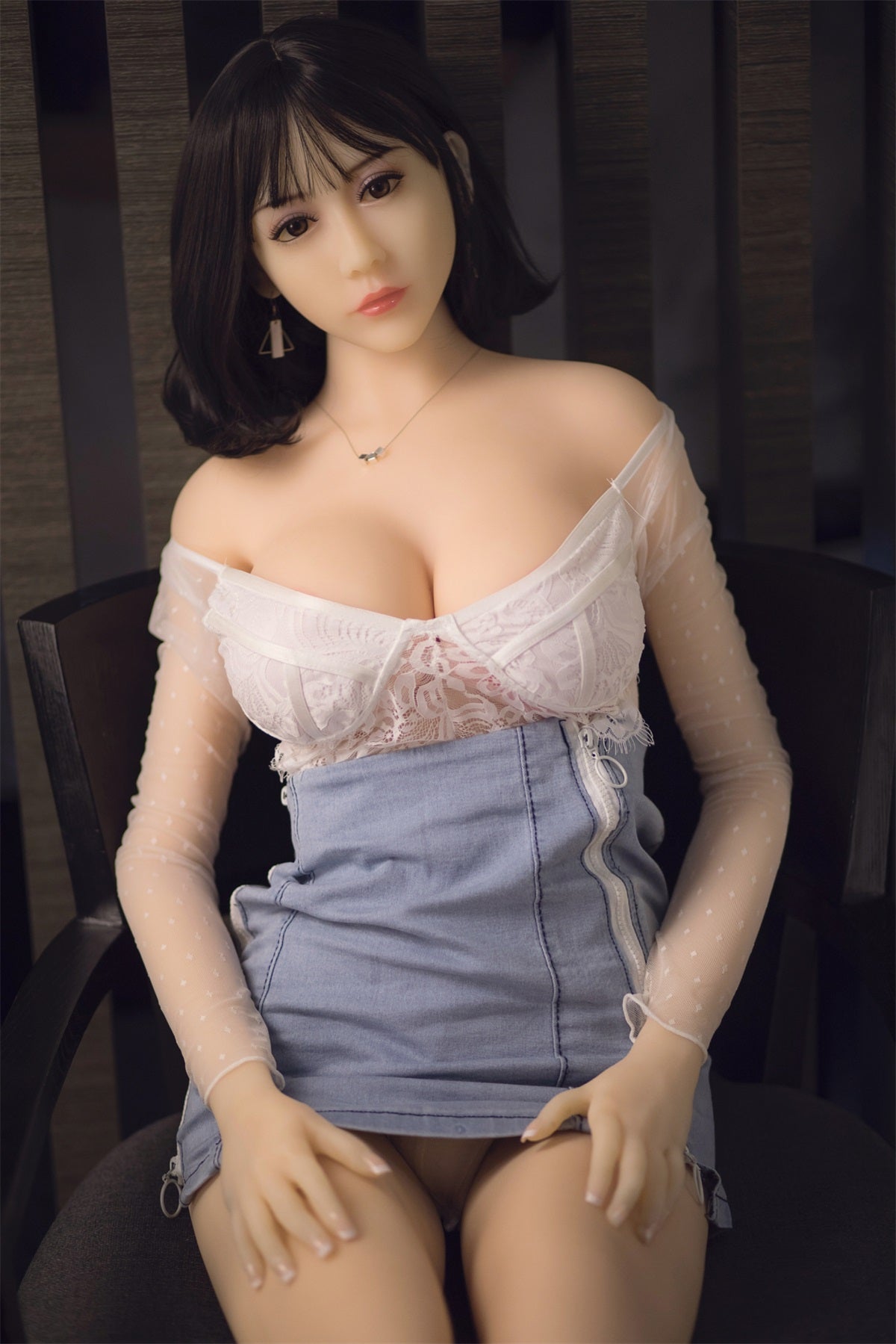 Amber - 5ft 6(165cm) Japanese Style Ultra Real Sex Doll With Black Short Hair-Honeylovedoll
