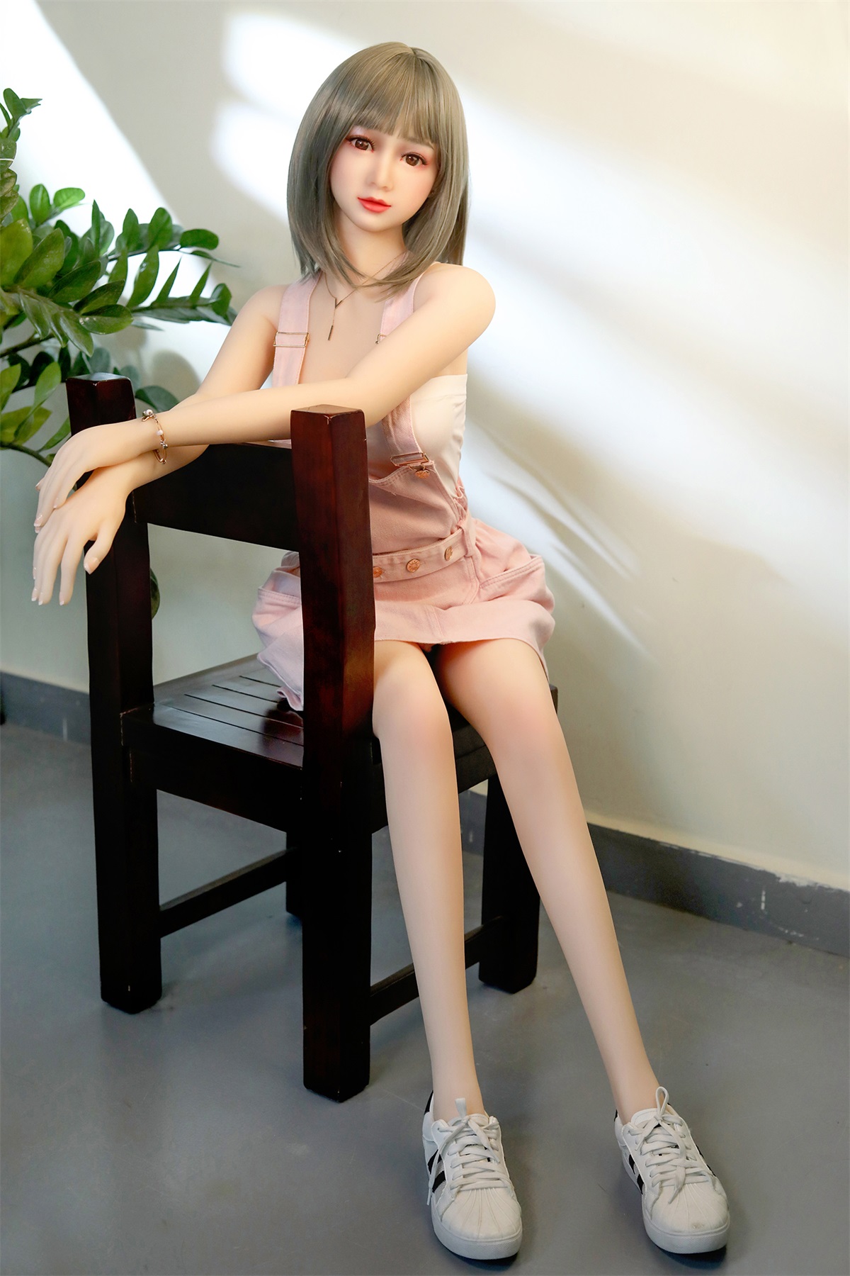 Pag- 160cm (5ft3) Small Breast Japanese Style Sex Doll With Blonde Straight Hair-Honeylovedoll