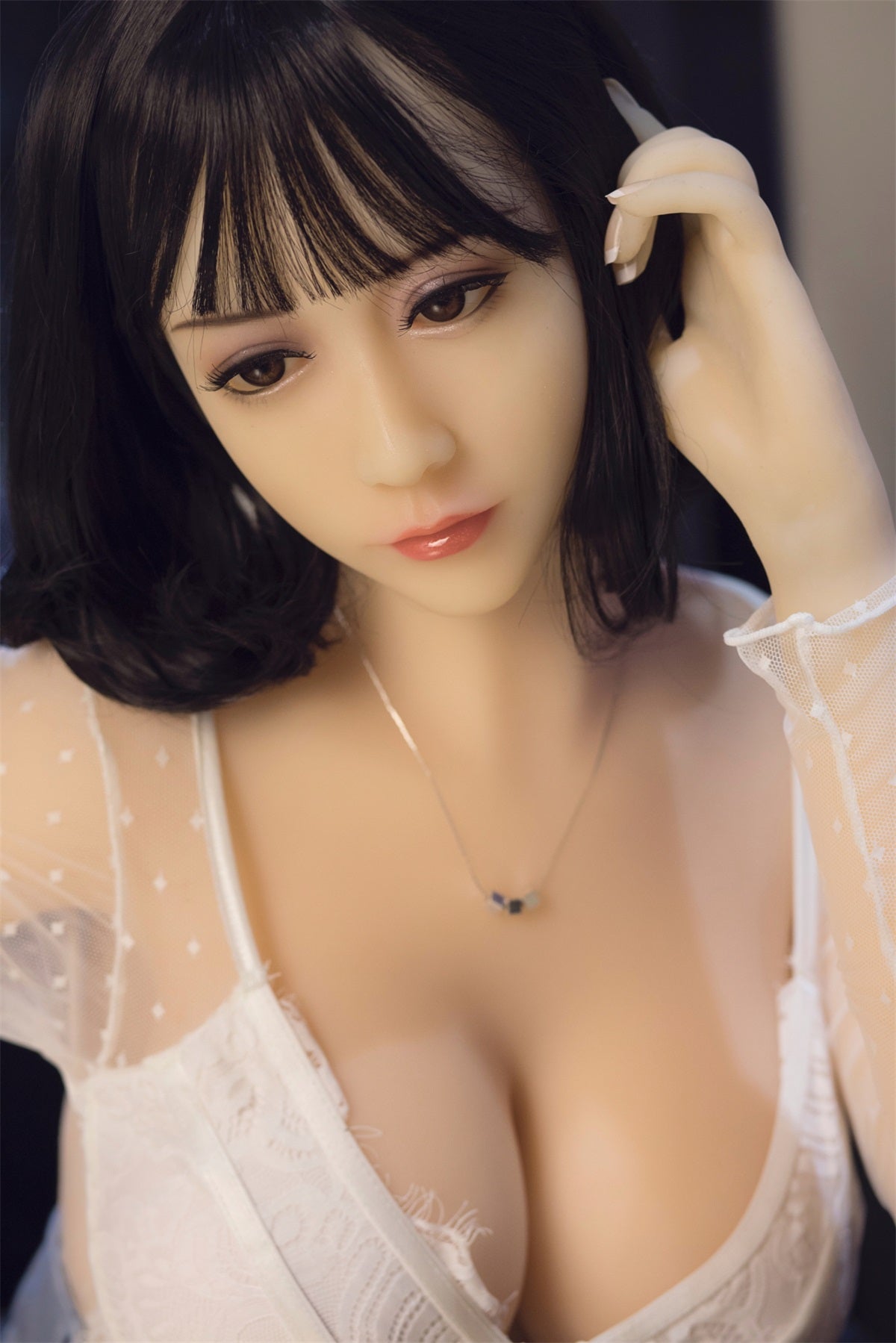 Amber - 5ft 6(165cm) Japanese Style Ultra Real Sex Doll With Black Short Hair-Honeylovedoll