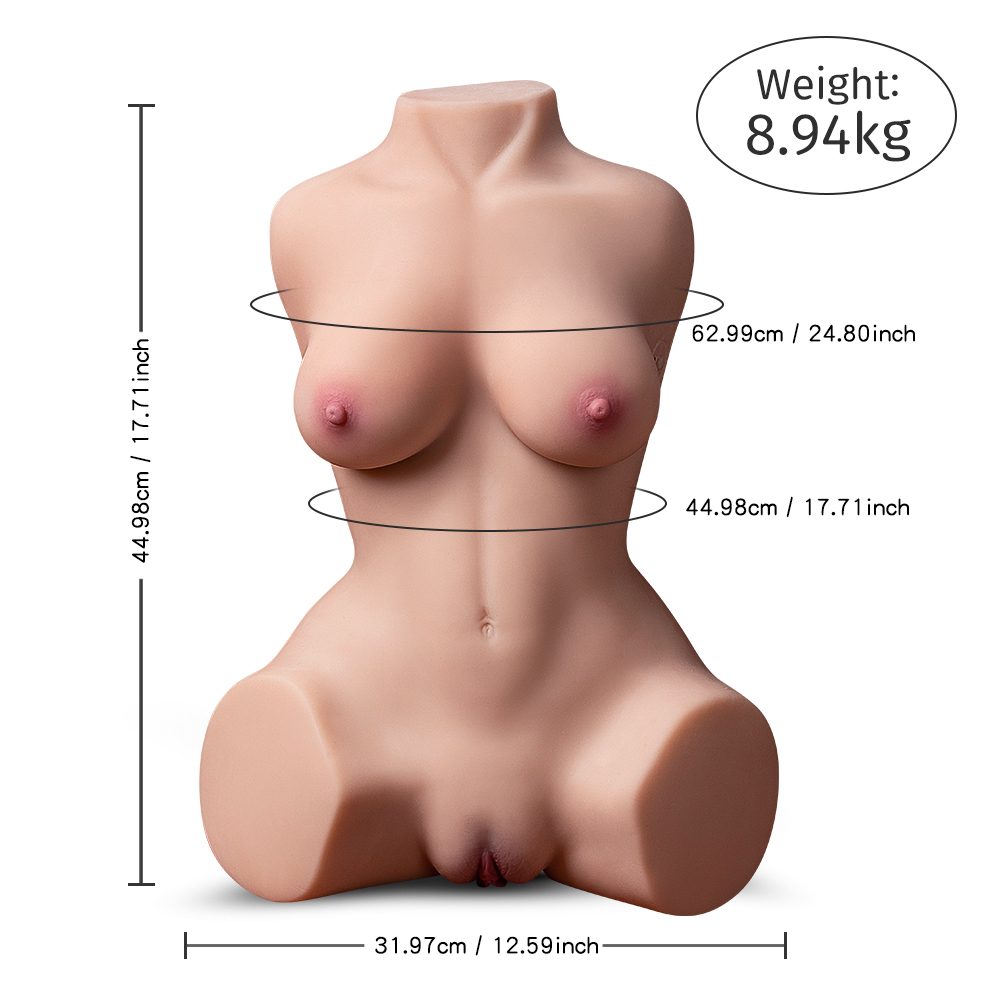 Delia -45cm/17.1in Torso Sex Doll Wth Automatic Sucking Vagina  (In Stock US)-Honeylovedoll