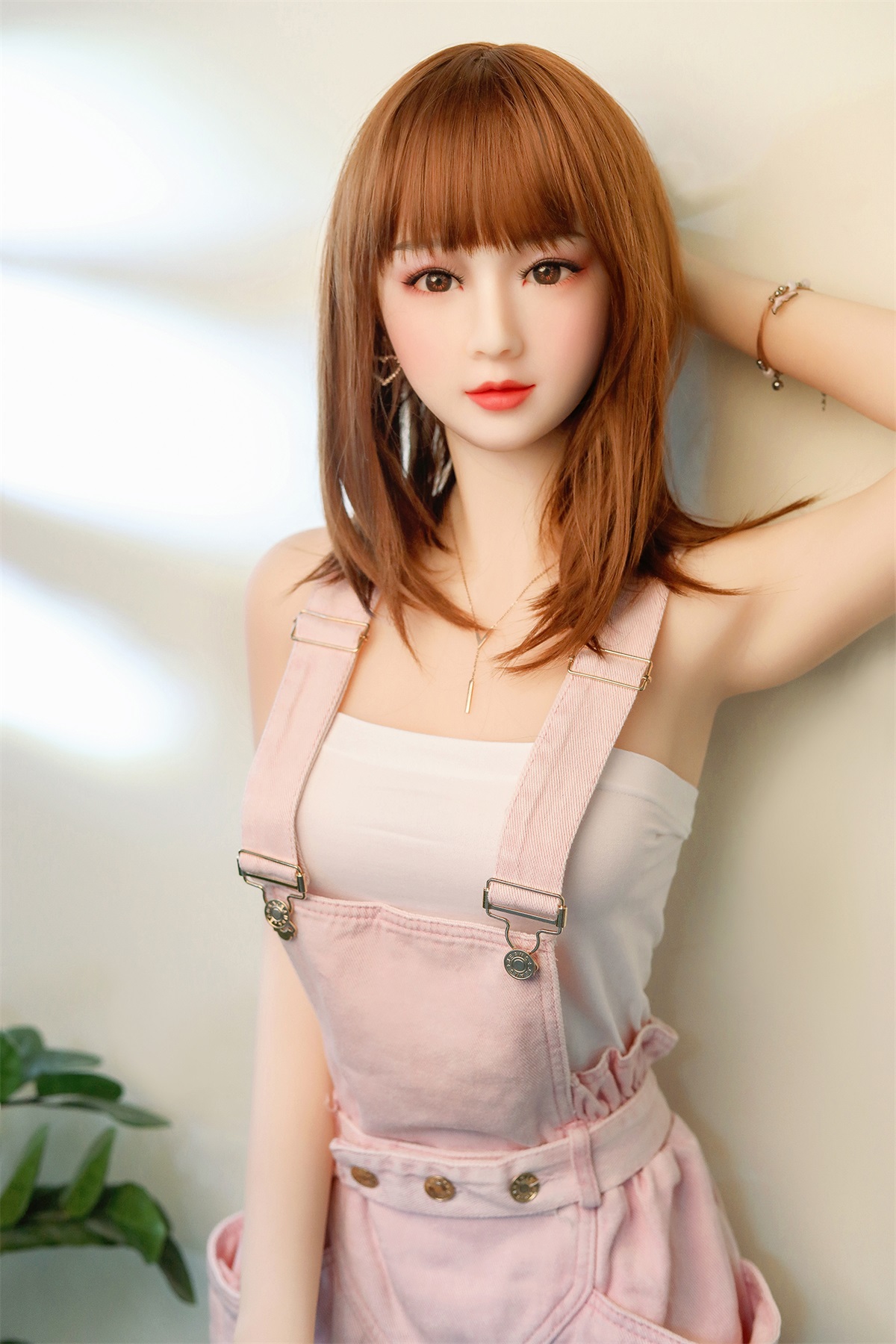 Pag- 160cm (5ft3) Small Breast Japanese Style Sex Doll With Blonde Straight Hair-Honeylovedoll