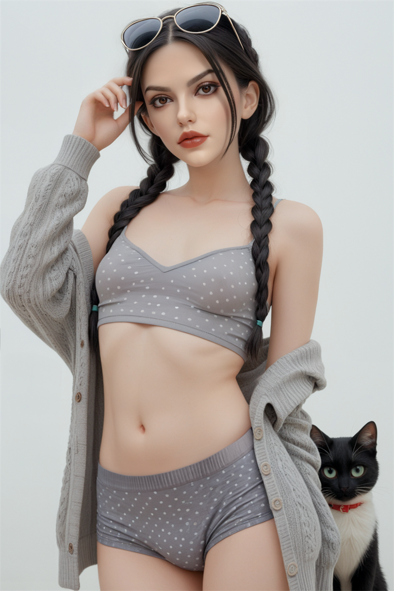Opal - 5Ft 2 /159cm Silicone Head Sex Doll with braided hair