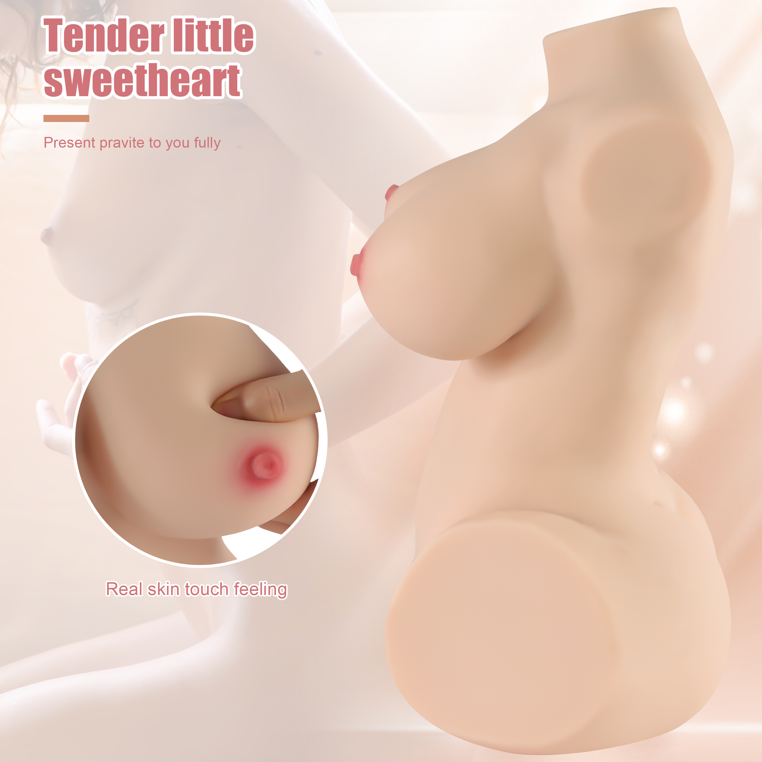 Mag - 43cm/16.93in Torso Sex Doll Wth Automatic Sucking Vagina (In Stock US)-Honeylovedoll