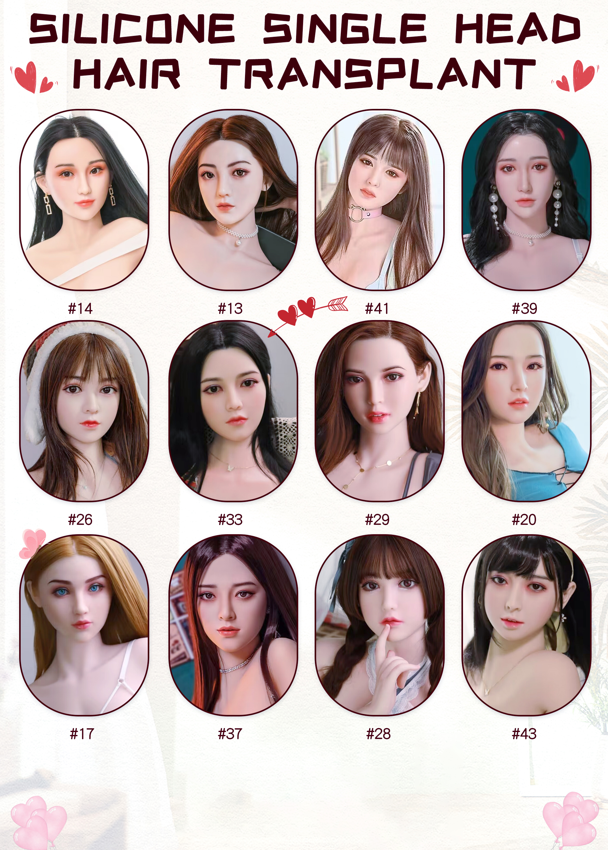 Summer sale-Extra silicone head hair transplant at half price-Honeylovedoll