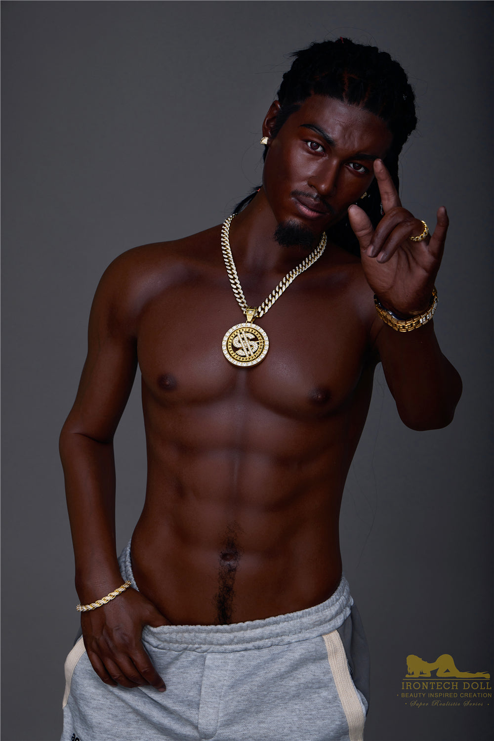 Irontech | Bill Ebony - 5ft7 (170cm) Silicone Male Sex Doll