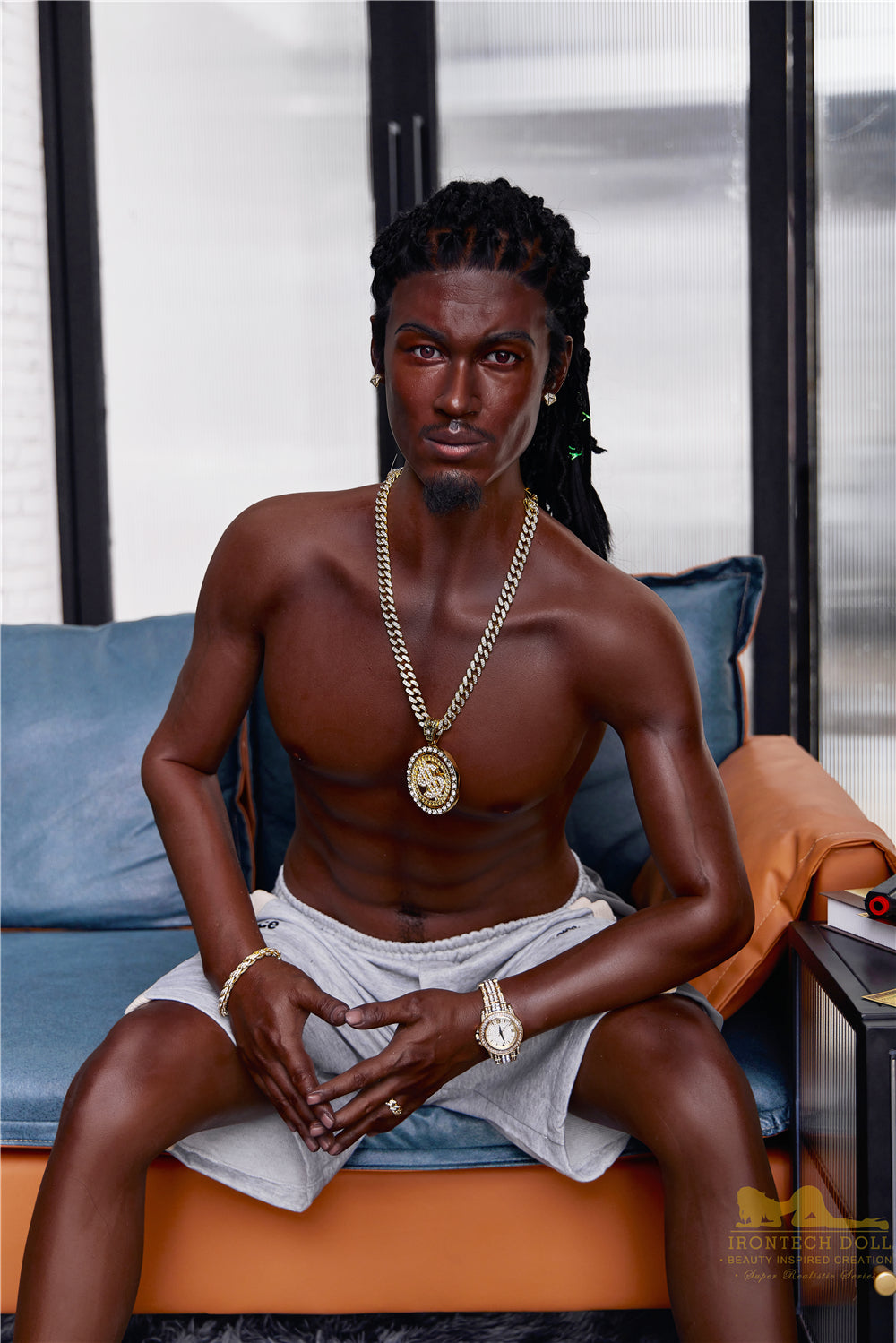 Irontech | Bill Ebony - 5ft7 (170cm) Silicone Male Sex Doll