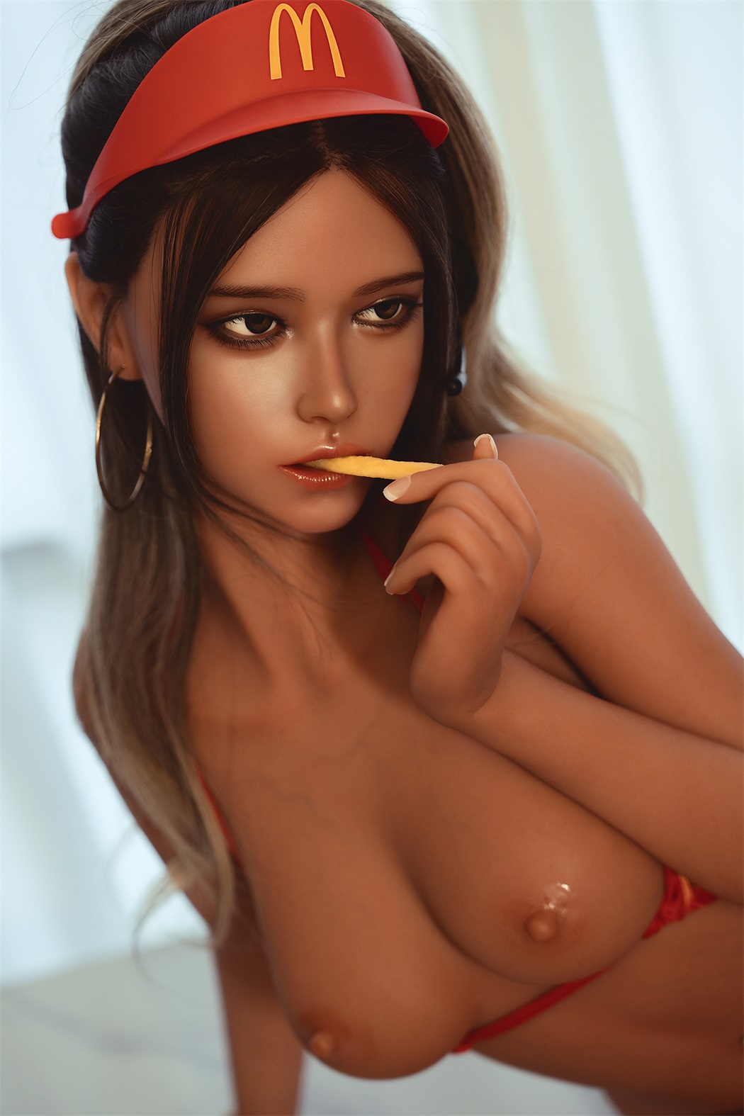 Madonna - 4ft10(148cm) Movable Jaw Silicone Head Sex Doll 