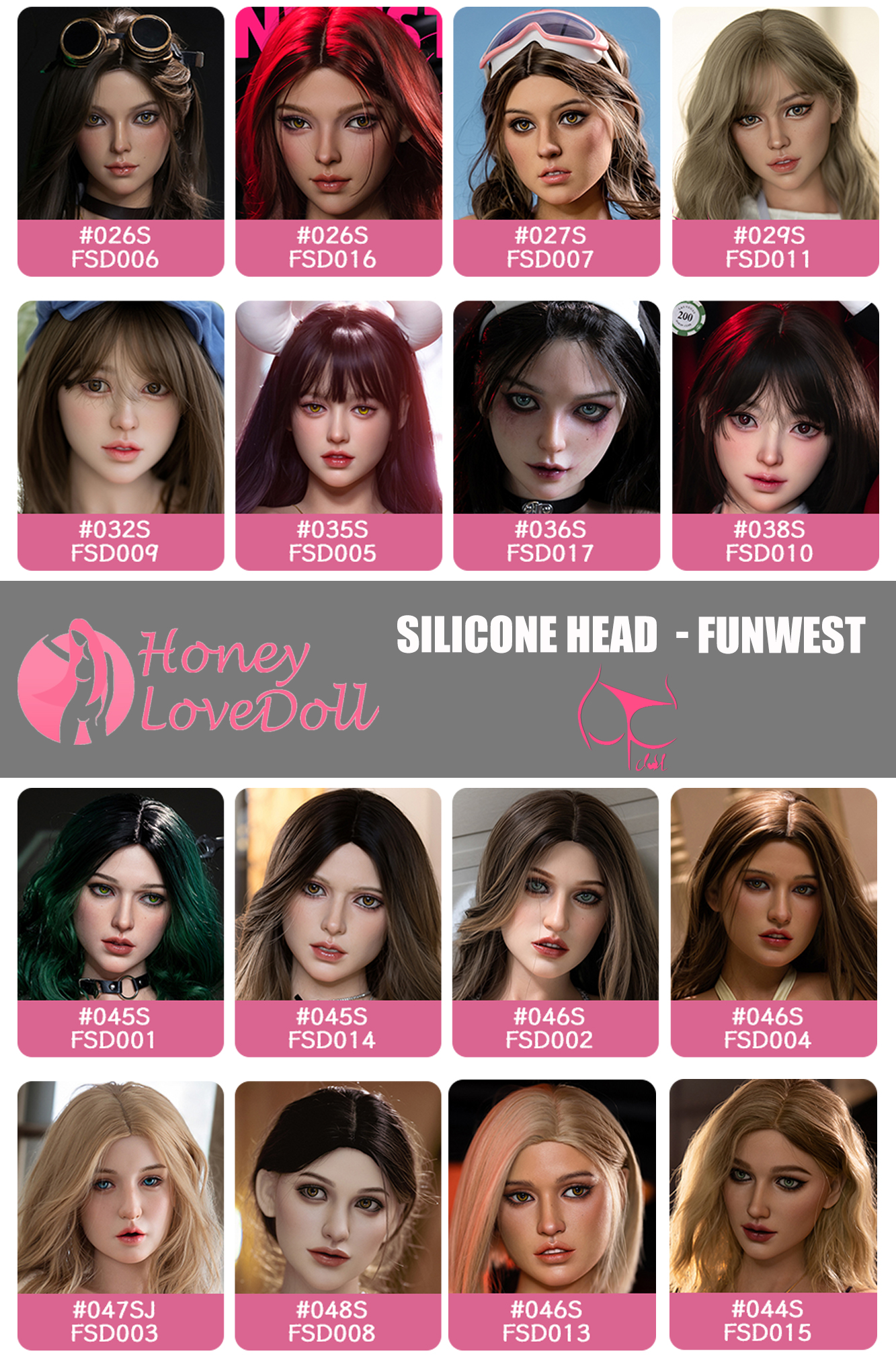 Funwest Doll丨ROS Silicone Head (Extra Doll Heads)