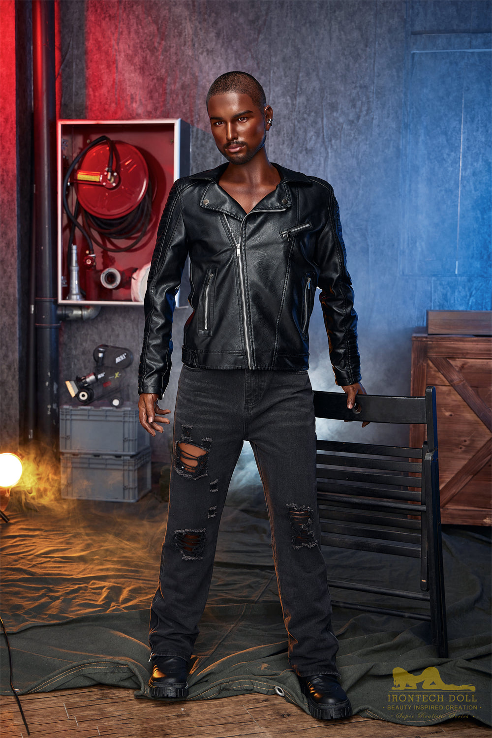 Irontech | Kevin - 5ft7 (170cm) Ebony Silicone Male Sex Doll