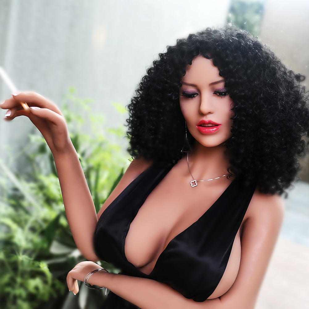 Erica - 158cm (5ft2) Big Breasts Life-Like Sex Doll With Pretty Afro Hair-Honeylovedoll