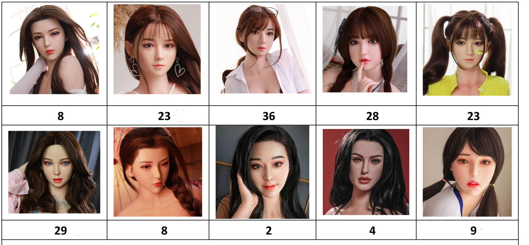 Silicone Head for Body 140cm/4ft7 - 170cm/5ft7-Honeylovedoll