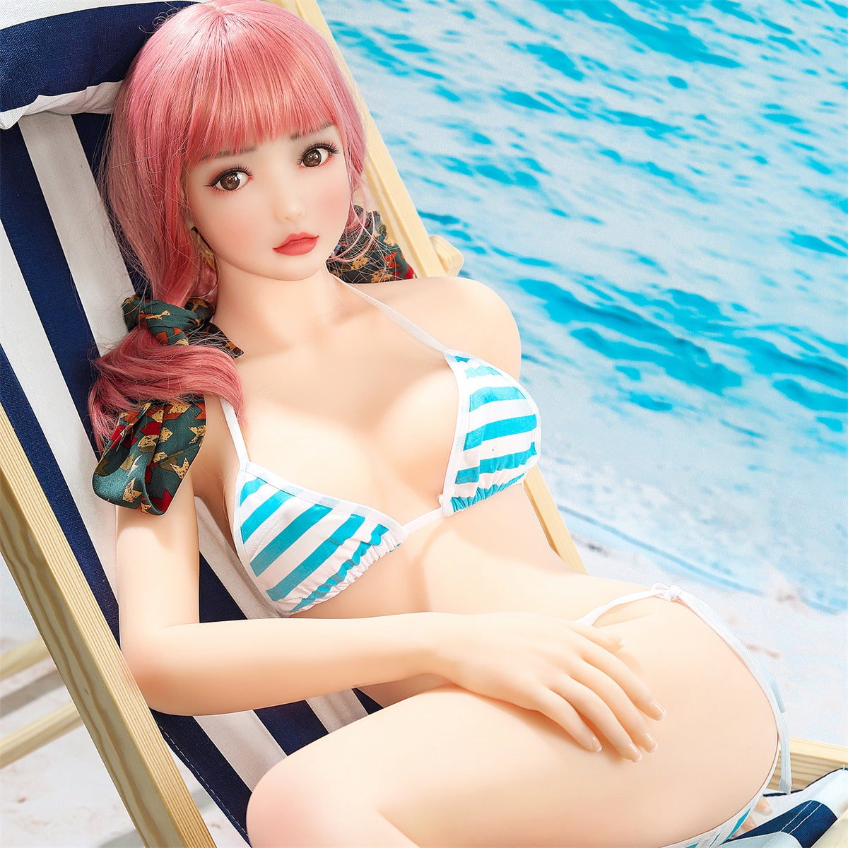 Bonnie - 4ft 10/148cm Bikini Style Youth Energetic Beauty Doll With Pretty Pink Hair-Honeylovedoll