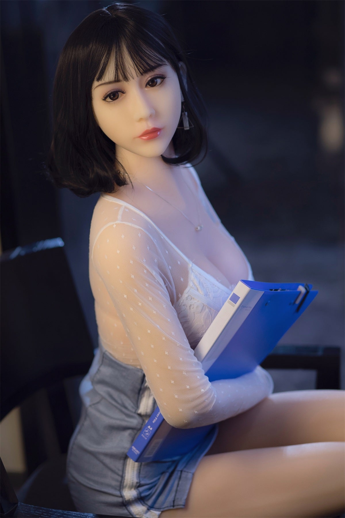 Amber - 5ft 6(165cm) Japanese Style Ultra Real Sex Doll With Black Short Hair-Honeylovedoll