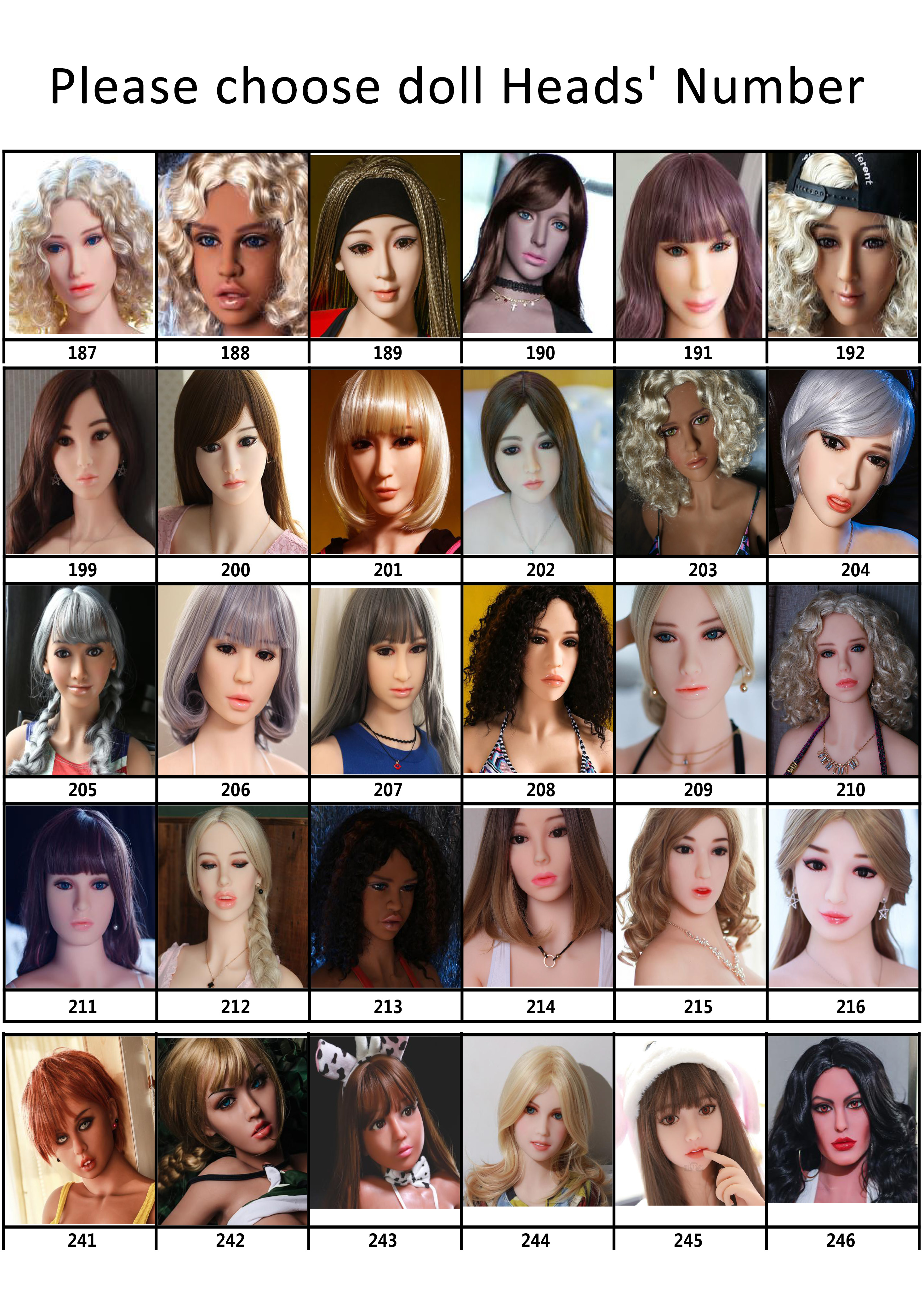 TPE Head for Body 135cm - 176cm-Honeylovedoll