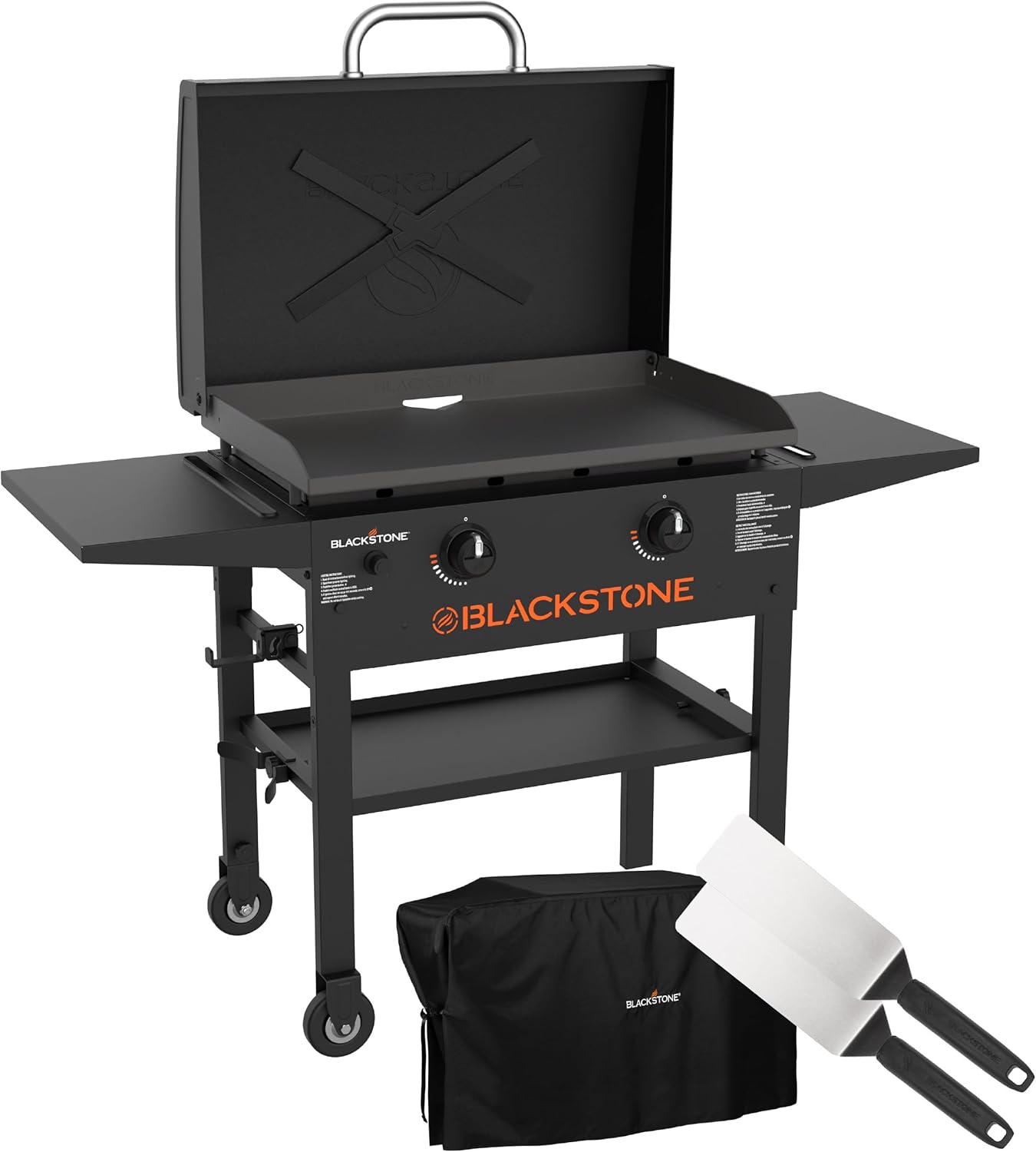 Blackstone 2450AZ 28" Omnivore Griddle Bundle with Soft Cover and Two Spatulas