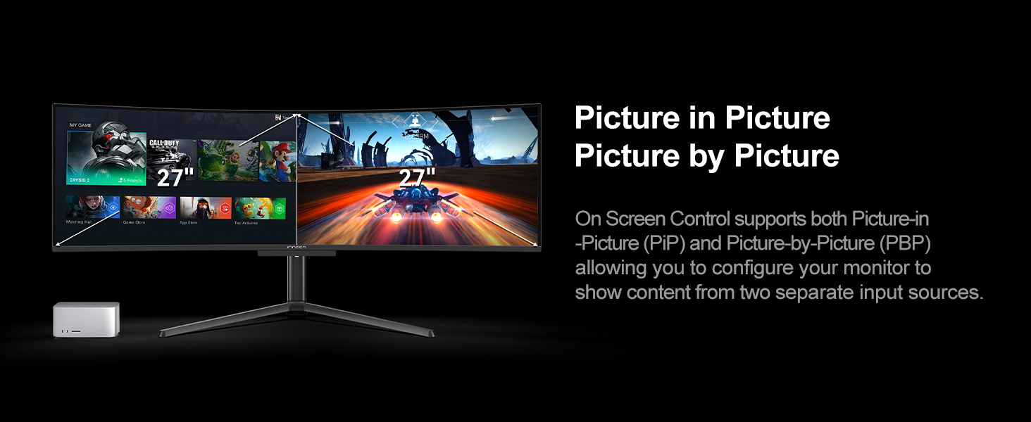 monitor ultrawide curved gaming 49 inch oled 5k pc desktop larger widescreen display