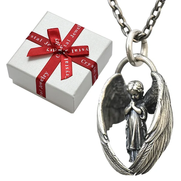 🔥 49% OFF🔥 - Colar com pingente de anjo orando - Você é meu anjo