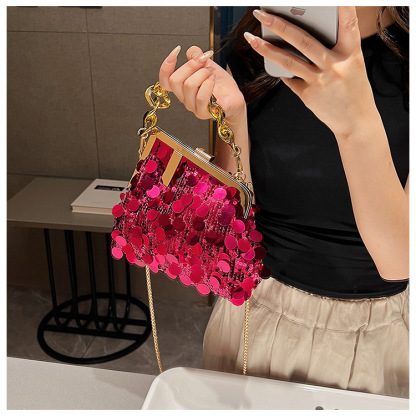 👜✨High-end Luxus, Pailletten-Kettentasche, Modisches Damenaccessoire der neuen Kollektion 2023!