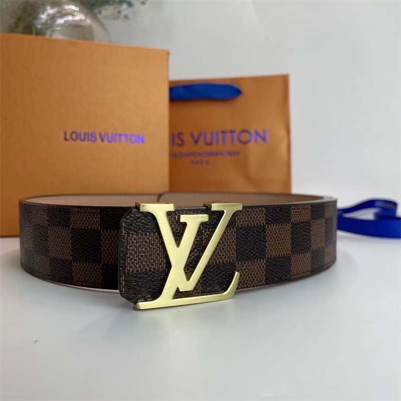 Обръщащ се колан Louis Vuitton LV Initiales + изящна подаръчна кутия