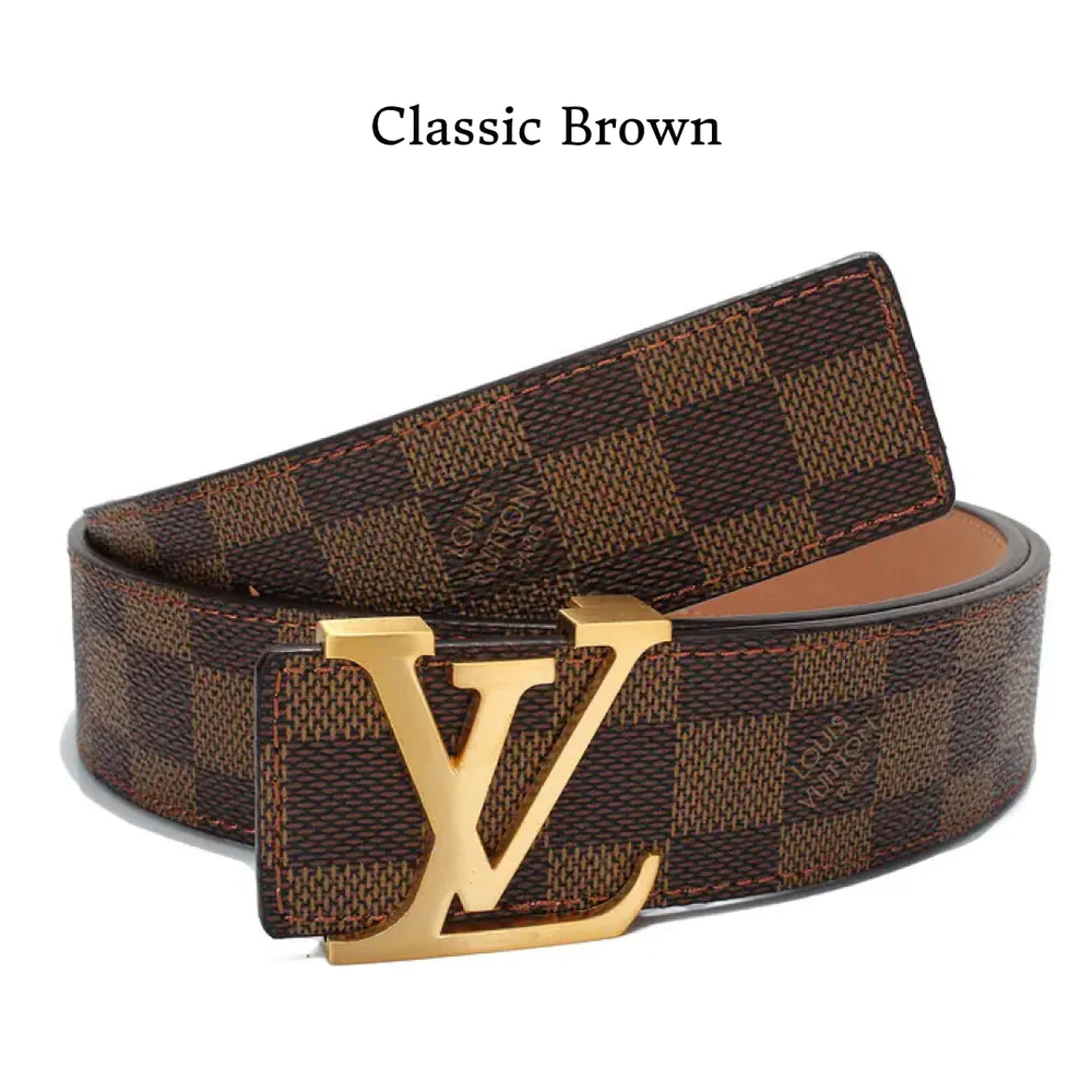 Обръщащ се колан Louis Vuitton LV Initiales + изящна подаръчна кутия