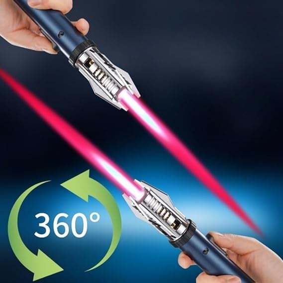 💥💥(FRETE GRATUITO) - Isqueiro de chama de sabre de luz à prova de vento 360°