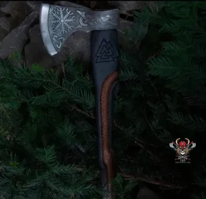 💥50% di sconto per un periodo limitato! 🪓Ascia vichinga in acciaio al carbonio fatta a mano, l'attrezzatura da esterno più venduta in Europa