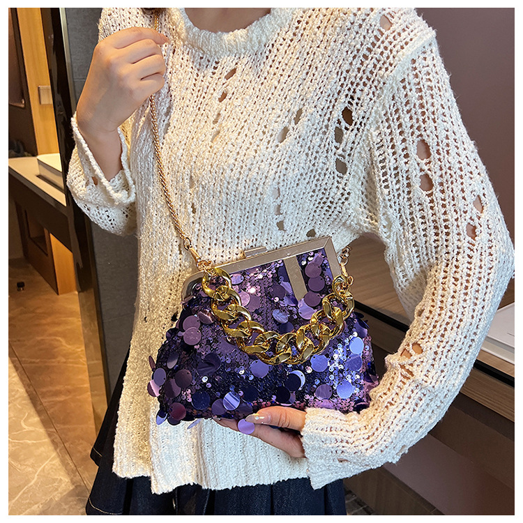 👜✨High-end Luxus, Pailletten-Kettentasche, Modisches Damenaccessoire der neuen Kollektion 2023!